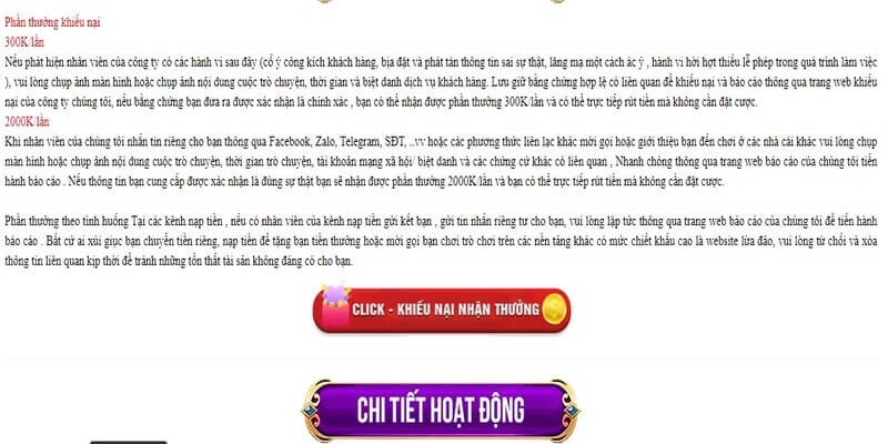 Tham gia hoạt động để nhận khuyến mãi của nhà cái